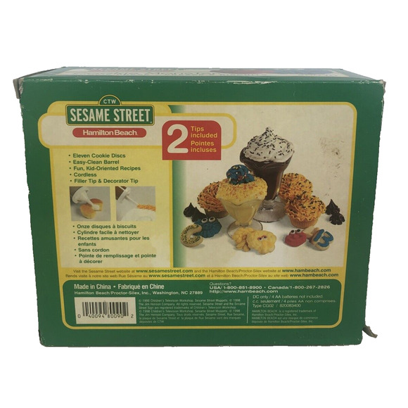 Sesame Street Cookie‎ Monster Cookie Press Hamilton Beach Motorized Vintage 1998 - Picture 2 of 10